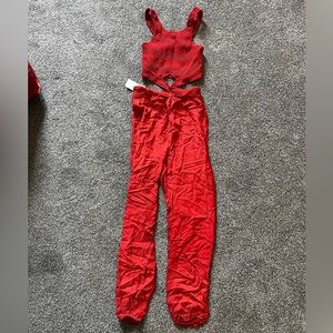 Indah Red Jumpsuit